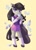 Size: 2947x4096 | Tagged: safe, artist:saxopi, imported from derpibooru, octavia melody, semi-anthro, clothes, food, mug, paper, simple background, solo, tea, yellow background