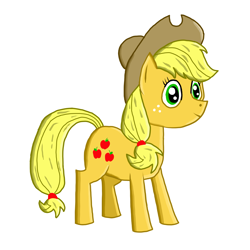 Size: 2250x2250 | Tagged: safe, artist:nate5700, imported from derpibooru, applejack, earth pony, pony, simple background, solo, white background