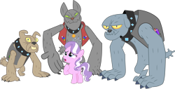 Size: 3240x1642 | Tagged: safe, artist:concordisparate, artist:tourniquetmuffin, imported from derpibooru, diamond tiara, fido, rover, spot, diamond dog, earth pony, pony, a dog and pony show, crusaders of the lost mark, .svg available, female, filly, foal, jewelry, raised hoof, simple background, the pony i want to be, tiara, transparent background, vector