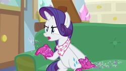 Size: 1920x1080 | Tagged: safe, imported from derpibooru, screencap, rarity, pony, the end in friend, boots, glitter boots, shoes, solo, starlight's office