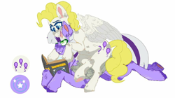 Size: 720x402 | Tagged: safe, artist:twilyfanmlp, imported from derpibooru, surprise, twilight, book, g1, g1 to g4, g4, generation leap, lying down, prone, simple background, white background