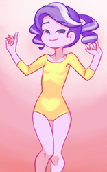 Size: 1132x1810 | Tagged: safe, artist:drantyno, imported from derpibooru, diamond tiara, equestria girls, ballet, clothes, dancing, legs, leotard, smiling, solo