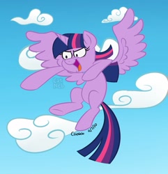 Size: 1277x1323 | Tagged: safe, artist:retroneb, imported from derpibooru, twilight sparkle, alicorn, pony, female, flying, mare, solo, twilight sparkle (alicorn)