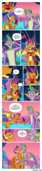 Size: 960x3896 | Tagged: safe, artist:riouku, imported from derpibooru, smolder, spike, dragon, blushing, comic, commission, confession, dragoness, female, fire ruby, gem, heart, holiday, kiss on the lips, kissing, male, older, older smolder, older spike, ruby, shipping, spolder, straight, valentine's day