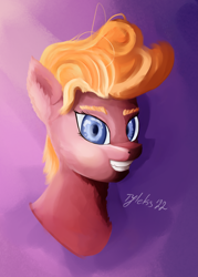 Size: 2309x3220 | Tagged: safe, artist:tyleks, imported from derpibooru, oc, oc only, earth pony, pony, bust, cute, female, looking at you, mare, portrait, simple background, smiling, solo