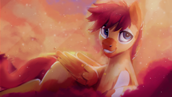 Size: 1920x1080 | Tagged: safe, artist:hierozaki, imported from derpibooru, oc, oc only, pegasus, semi-anthro, solo