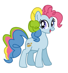 Size: 645x687 | Tagged: safe, artist:mattiedrawsponies, imported from derpibooru, sunlight (g1), earth pony, pony, adoralight, colored, cute, female, g1, g1 to g4, g4, generation leap, mare, multicolored hair, multicolored mane, multicolored tail, open mouth, open smile, rainbow ponies, simple background, smiling, solo, tail, transparent background, vector