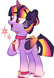 Size: 1450x2067 | Tagged: safe, artist:rickysocks, imported from derpibooru, twilight sparkle, alicorn, pony, alternate design, simple background, solo, transparent background, twilight sparkle (alicorn)