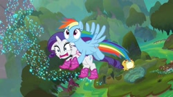 Size: 1920x1080 | Tagged: safe, imported from derpibooru, screencap, rainbow dash, rarity, the end in friend, boots, glitter boots, shoes