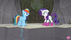 Size: 1920x1080 | Tagged: safe, imported from derpibooru, screencap, rainbow dash, rarity, the end in friend, boots, glitter boots, shoes