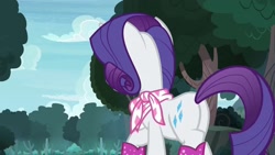 Size: 1920x1080 | Tagged: safe, imported from derpibooru, screencap, rarity, the end in friend, boots, butt, glitter boots, plot, rearity, shoes