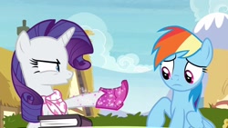 Size: 1920x1080 | Tagged: safe, imported from derpibooru, screencap, rainbow dash, rarity, the end in friend, boots, glitter boots, shoes