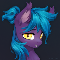 Size: 2000x2000 | Tagged: safe, artist:inowiseei, imported from derpibooru, oc, oc only, bat pony, pony, bat pony oc, solo