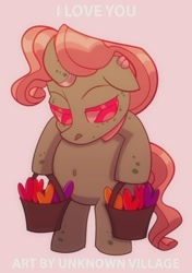 Size: 761x1080 | Tagged: safe, artist:unknownvillage, imported from derpibooru, oc, oc only, pony, unicorn, belly, belly button, bucket, collar, cute, ear piercing, earring, female, floppy ears, freckles, heart, horn, horn piercing, jewelry, lidded eyes, mare, piercing, simple background, solo, tail