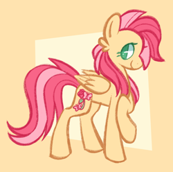 Size: 952x943 | Tagged: safe, artist:bumblesnail-art, imported from derpibooru, fluttershy, roseluck, oc, oc only, pegasus, pony, fusion, solo