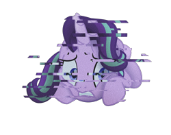 Size: 2421x1909 | Tagged: safe, artist:lincolnbrewsterfan, imported from derpibooru, starlight glimmer, unicorn, my little pony: the movie, student counsel, .svg available, anxiety, anxious, awake, behaving like a cat, cheek squish, colored pupils, concerned, curled up, error, female, film grain, glitch, looking at you, mare, movie accurate, night, scene interpretation, simple background, solo, squishy cheeks, svg, tail, tail wrap, transparent background, vector, worried