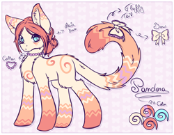 Size: 2777x2159 | Tagged: safe, artist:maneblue, imported from derpibooru, oc, oc only, earth pony, pony, bow, ear fluff, earth pony oc, hair bow, reference sheet, solo