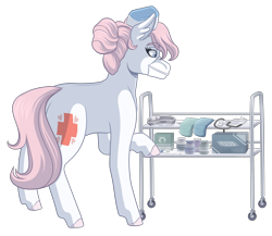 Size: 3000x2600 | Tagged: safe, artist:kikirdcz, imported from derpibooru, nurse redheart, pony, mask, simple background, solo, transparent background