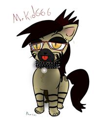 Size: 1234x1598 | Tagged: safe, artist:pawker, imported from derpibooru, oc, oc only, oc:mrkid666, cat, earth pony, commission, crown, glasses, jewelry, male, regalia, simple background, solo, swamp cinema, tongue out, transparent background