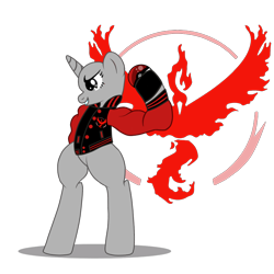 Size: 1200x1200 | Tagged: safe, artist:galeemlightseraphim, imported from derpibooru, moltres, pony, bipedal, glowing, glowing horn, horn, legendary pokémon, magic, poké ball, pokémon, simple background, telekinesis, transparent background