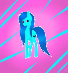 Size: 3560x3834 | Tagged: safe, artist:maneblue, imported from derpibooru, oc, oc only, earth pony, pony, abstract background, earth pony oc, female, mare, paw prints, raised hoof, solo