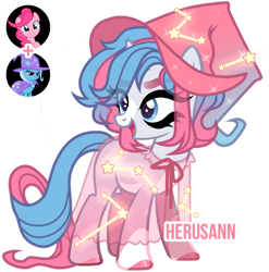 Size: 1280x1296 | Tagged: safe, artist:herusann, imported from derpibooru, pinkie pie, trixie, oc, earth pony, pony, unicorn, base used, clothes, eyelashes, female, hoof polish, magical lesbian spawn, makeup, mare, offspring, parent:pinkie pie, parent:trixie, parents:trixiepie, simple background, transparent background