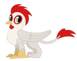 Size: 1569x1243 | Tagged: safe, artist:dyonys, imported from derpibooru, oc, oc:good hen, bird, chicken, griffon, hen, male, rooster, simple background, transparent background