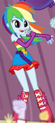 Size: 1920x4241 | Tagged: safe, artist:charliexe, edit, imported from derpibooru, rainbow dash, rarity, equestria girls, belt, boots, clothes, cropped, cute, cutie mark, cutie mark on clothes, dashabetes, fall formal outfits, female, fingerless gloves, gloves, male, microphone, offscreen character, open mouth, open smile, shoes, sleeveless, smiling, solo focus