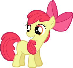 Size: 6510x6068 | Tagged: safe, artist:lilcinnamon, imported from derpibooru, apple bloom, earth pony, pony, call of the cutie, .psd available, adorabloom, bow, cute, female, filly, foal, hair bow, simple background, transparent background, vector