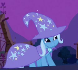 Size: 498x448 | Tagged: safe, imported from derpibooru, screencap, trixie, pony, unicorn, magic duel, season 3, cropped, cute, diatrixes, female, mare, smiling, solo