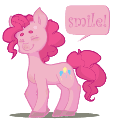 Size: 527x559 | Tagged: safe, artist:nitrogenesis, imported from derpibooru, pinkie pie, animated, simple background, solo, transparent background