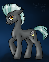 Size: 1500x1900 | Tagged: safe, artist:rainbowspine, imported from derpibooru, thunderlane, pegasus, pony, male, solo, stallion