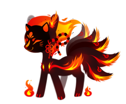 Size: 979x807 | Tagged: safe, artist:miioko, imported from derpibooru, oc, oc only, original species, pony, base used, kitsune, kitsune pony, mask, multiple tails, simple background, solo, tail, transparent background