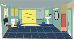 Size: 1655x882 | Tagged: safe, artist:galeemlightseraphim, imported from derpibooru, background, bathroom, bathtub, indoors, mirror, no pony, resource, simple background, sink, toilet, transparent background