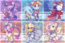 Size: 1124x750 | Tagged: safe, artist:繁星烁烁, imported from derpibooru, applejack, flutterholly, fluttershy, merry, pinkie pie, rainbow dash, rarity, snowdash, spirit of hearth's warming past, spirit of hearth's warming presents, twilight sparkle, alicorn, a hearth's warming tail, book, braid, clothes, cute, dashabetes, diapinkes, dress, jackabetes, mane six, raribetes, shyabetes, twiabetes, twilight sparkle (alicorn), zoom layer