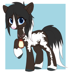 Size: 800x820 | Tagged: safe, artist:luminousdazzle, imported from derpibooru, horse, blue eyes, colored, colored pupils, criollo, ear fluff, eye clipping through hair, eyebrows, eyebrows visible through hair, eyelashes, female, flat colors, lantern, looking at you, mare, markings, raised hoof, red dead redemption 2, simple background, solo