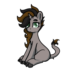 Size: 1000x1000 | Tagged: safe, artist:sunlightgryphon, derpibooru exclusive, imported from derpibooru, oc, oc only, oc:emerald whiplash, classical unicorn, unicorn, derpibooru community collaboration, 2022 community collab, cloven hooves, leonine tail, simple background, solo, transparent background, unshorn fetlocks