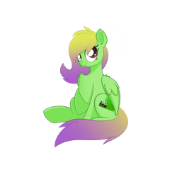 Size: 1200x1200 | Tagged: safe, artist:dangerousdpad, imported from derpibooru, oc, oc only, oc:green screen, pegasus, pony, derpibooru community collaboration, 2022 community collab, chest fluff, eyelashes, female, folded wings, looking at you, mare, meta, simple background, sitting, smiling, smiling at you, solo, transparent background, wings