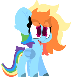 Size: 2055x2231 | Tagged: safe, artist:moonydusk, imported from derpibooru, rainbow dash, pegasus, pony, chest fluff, eye clipping through hair, female, high res, mare, open mouth, open smile, simple background, smiling, solo, transparent background