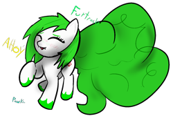 Size: 1380x929 | Tagged: safe, artist:pawker, imported from derpibooru, oc, oc only, oc:furtrash, earth pony, ahoy, commission, cute, female, green, simple background, solo, swamp cinema, transparent background