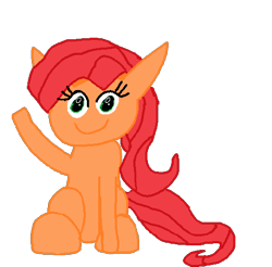 Size: 504x495 | Tagged: safe, artist:thegamerpainter, imported from derpibooru, oc, oc only, oc:pizzaslice, earth pony, pony, simple background, sitting, solo, transparent background