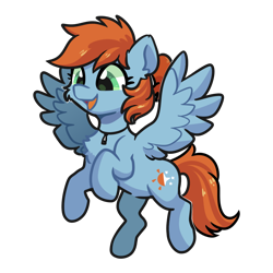 Size: 1200x1200 | Tagged: safe, artist:yaco, imported from derpibooru, oc, oc only, oc:morning star, pegasus, female, flying, ponytail, simple background, solo, transparent background