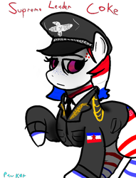 Size: 762x1000 | Tagged: safe, artist:pawker, imported from derpibooru, oc, oc only, oc:sumpreme leader coke, earth pony, clothes, commission, female, simple background, solo, swamp cinema, transparent background, uniform, world war ii, yugoslavia