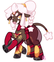 Size: 2289x2620 | Tagged: safe, artist:khimi-chan, imported from derpibooru, oc, oc only, pony, ear piercing, grin, high res, hoof shoes, multiple legs, multiple limbs, piercing, simple background, smiling, solo, transparent background