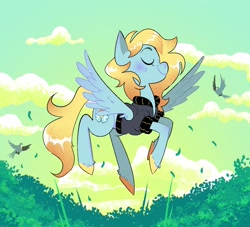 Size: 2889x2626 | Tagged: safe, artist:stevetwisp, imported from derpibooru, oc, oc only, bird, pegasus, pony, clothes, high res, leaves, solo, spread wings, unshorn fetlocks, wings