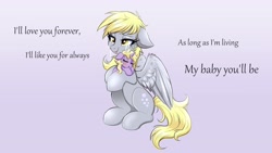 Size: 3840x2160 | Tagged: safe, artist:confetticakez, derpy hooves, dinky hooves, pegasus, pony, crying, hug, open mouth, saf, simple background, sitting, smiling