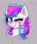 Size: 1953x2329 | Tagged: safe, artist:confetticakez, oc, oc only, pony, blushing, gray background, simple background, tongue out, winking at you