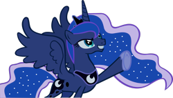 Size: 3251x1845 | Tagged: safe, artist:freak0uo, imported from derpibooru, princess luna, alicorn, pony, .svg available, female, mare, simple background, solo, transparent background, vector