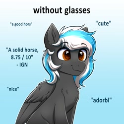 Size: 4000x4000 | Tagged: safe, artist:confetticakez, imported from derpibooru, oc, oc only, pegasus, pony, chest fluff, smiling, solo