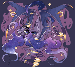 Size: 1119x1000 | Tagged: safe, artist:southpauz, imported from derpibooru, princess luna, alicorn, bat wings, redesign, simple background, solo, wings